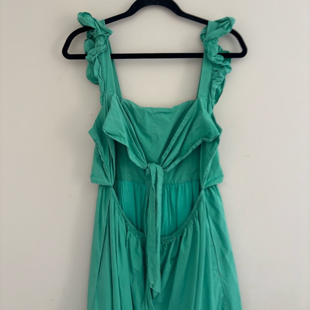 Adelyn Rae Kelly Green Ruffled Sleeveless Dress - Picture 3 of 7